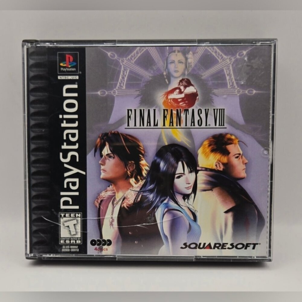 Final Fantasy VIII (Sony PlayStation 1, 1999) – Complete 4-Disc Set with Manual